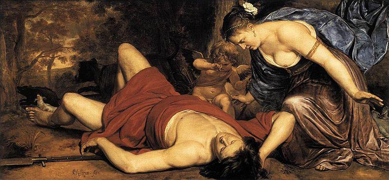 Cornelis Holsteyn Venus and Cupid lamenting the dead Adonis oil painting picture
